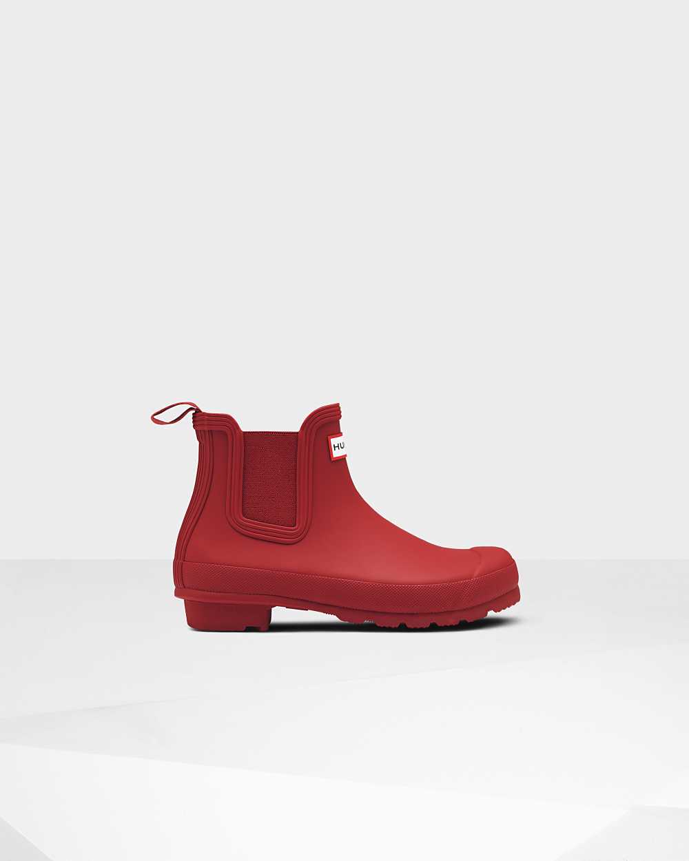 Womens Hunter Original Chelsea Boots Red | ZFQEMB-825